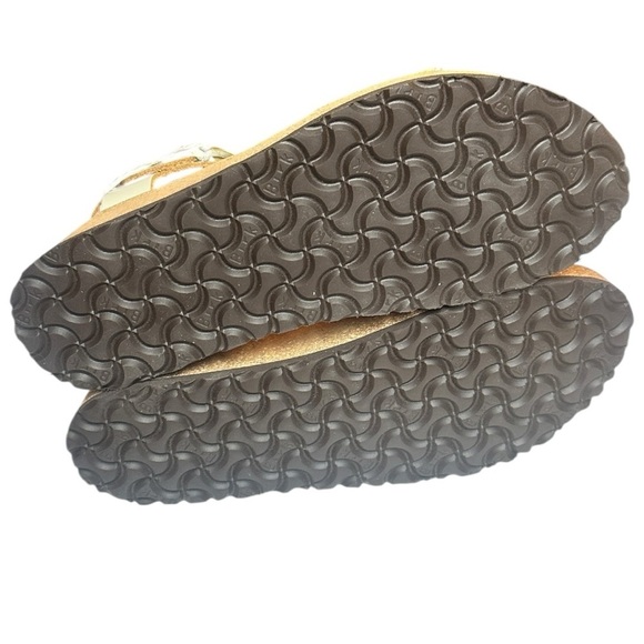 Birkenstock Papillio White and Tan Wedge Strappy Sandals Size 40, NEW - Picture 14 of 16